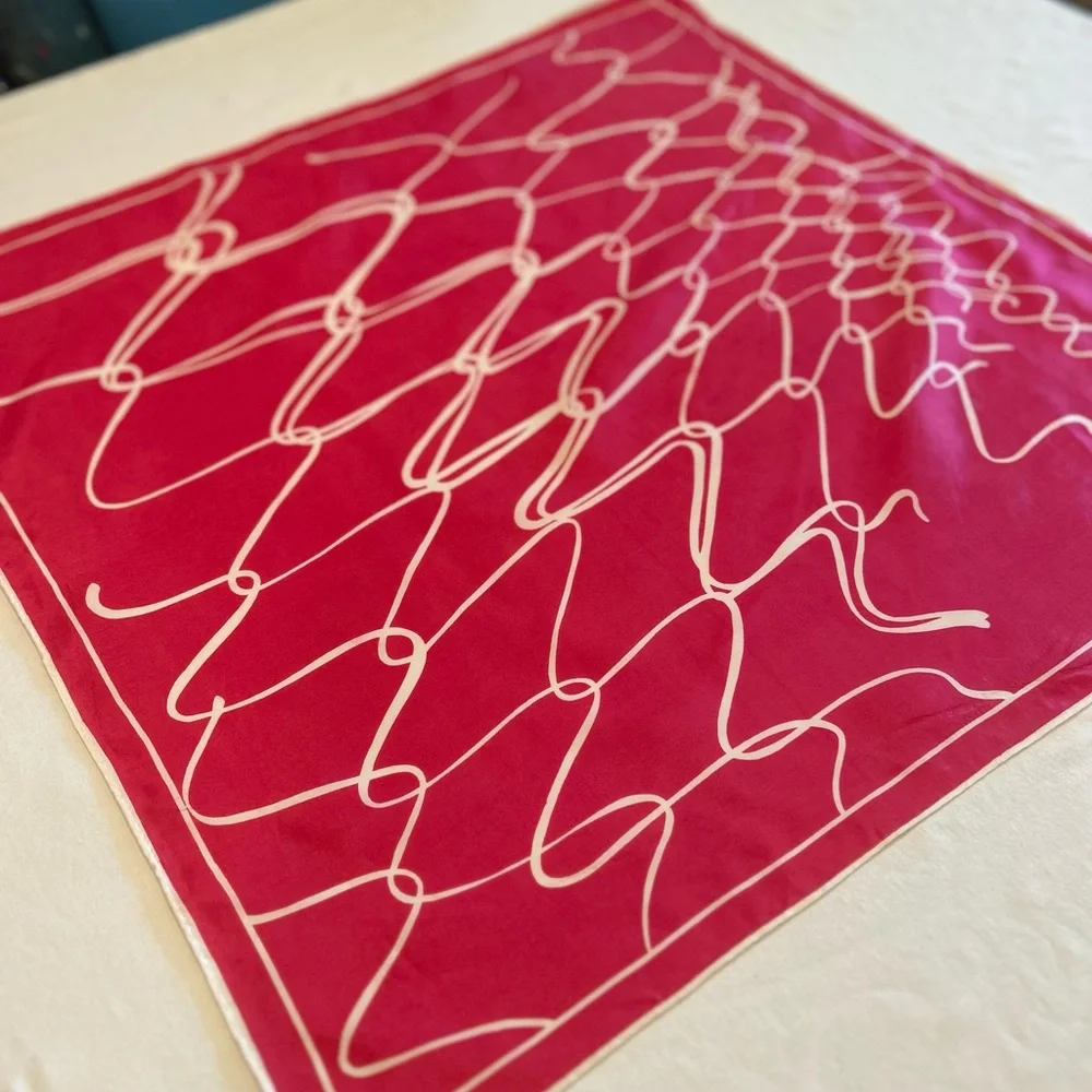 CVintage Pink Scribble Scarf